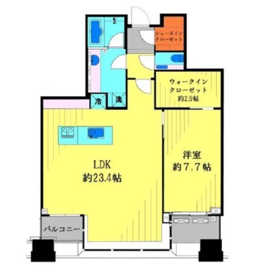 パークコート虎ノ門愛宕タワー 23階 間取り図