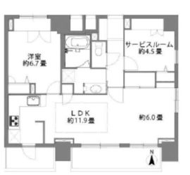 ルピナス国立ステーションスクエア 11階 間取り図