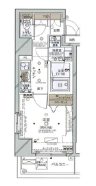 コンシェリア麻布十番 8階 間取り図
