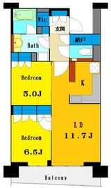 HARUMI FLAG SEA VILLAGE (晴海フラッグ シーヴィレッジ) 14階 間取り図