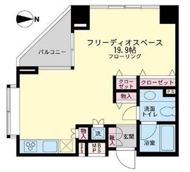 フリーディオ広尾南 8階 間取り図