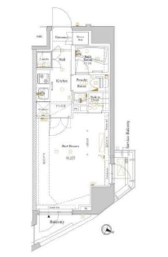 ルクレ高円寺アジールコート 201 間取り図