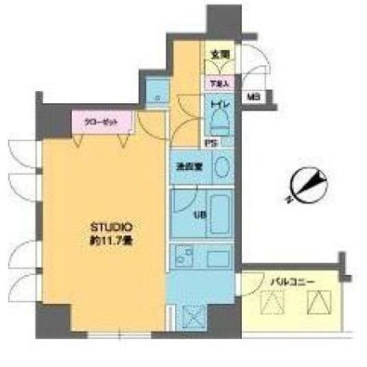 カスタリア北上野 1205 間取り図