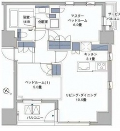 サンウッド赤坂氷川 11階 間取り図