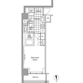 パークハビオ門前仲町 612 間取り図