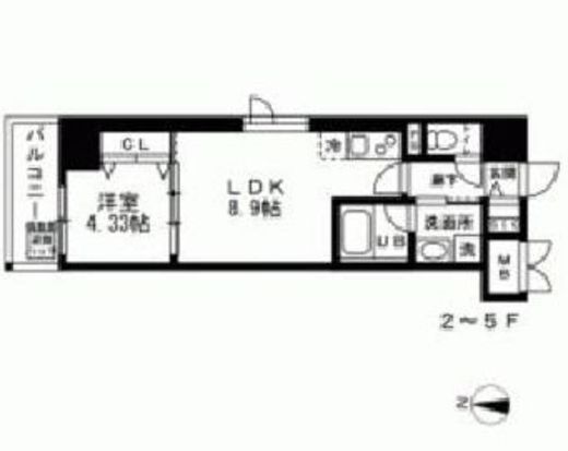 LA BELJOUR錦糸町 (ラベルジュー錦糸町) 507 間取り図