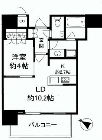 THE ROPPONGI TOKYO CLUB RESIDENCE 13階 間取り図