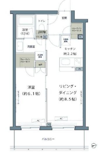 ヒューリックレジデンス豪徳寺 204 間取り図