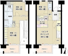 ガーデニエール砧レジデンス 506 間取り図