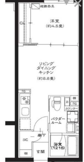 GENOVIA池袋 (ジェノヴィア池袋) 4階 間取り図