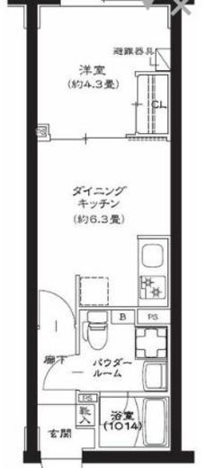 GENOVIA池袋 (ジェノヴィア池袋) 3階 間取り図