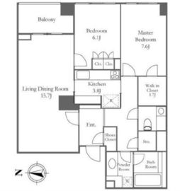 ディアナガーデン広尾 4階 間取り図