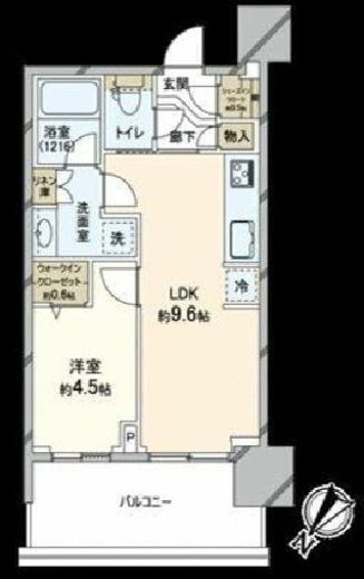 パークタワー勝どきミッド/サウス 18階 間取り図