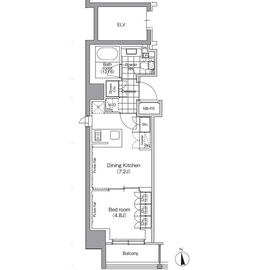 パークハビオ門前仲町 206 間取り図