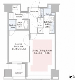 ラ・トゥール新宿 1816 間取り図