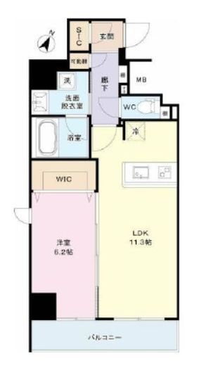 ARKMARK渋谷初台 (アークマーク渋谷初台) 7階 間取り図