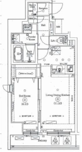 ARKMARK渋谷初台 (アークマーク渋谷初台) 8階 間取り図