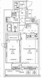ARKMARK渋谷初台 (アークマーク渋谷初台) 8階 間取り図