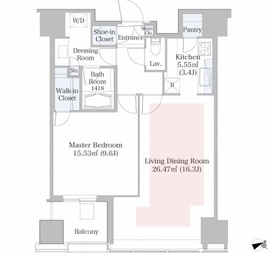 ラ・トゥール新宿 1820 間取り図