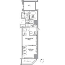 パークハビオ門前仲町 207 間取り図