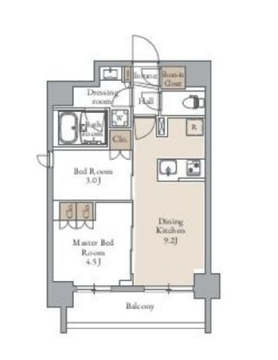 グランカーサ三ノ輪Ⅱ 206 間取り図
