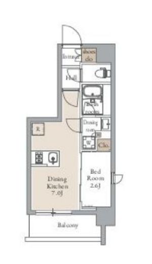 グランカーサ三ノ輪Ⅱ 404 間取り図