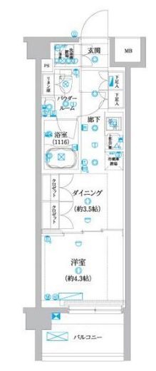 セジョリ押上 1階 間取り図