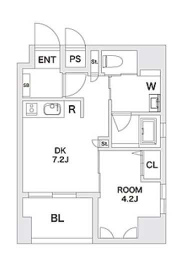 エスペランサ南大塚 802 間取り図