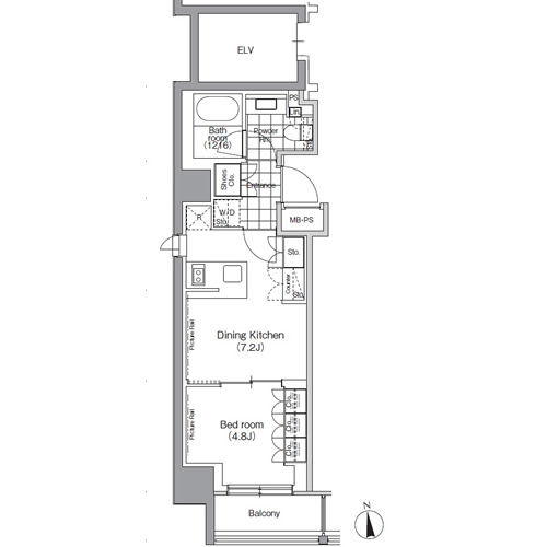 パークハビオ門前仲町 306 間取り図