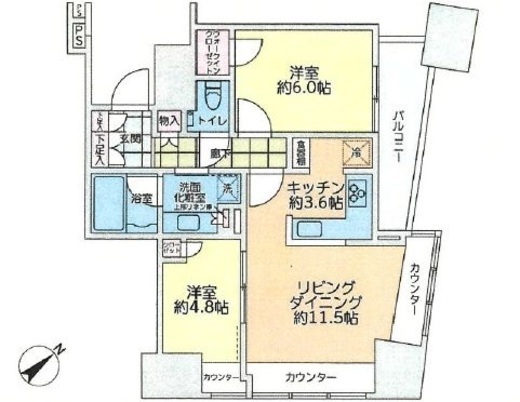 ザ・パークハウス三軒茶屋タワー 11階 間取り図