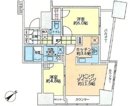 ザ・パークハウス三軒茶屋タワー 11階 間取り図