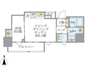 サンウッドフラッツ神田神保町 9階 間取り図