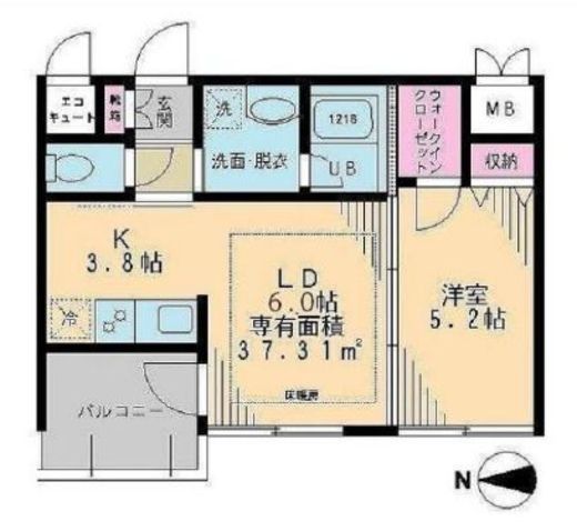 イーストポイント中野 404 間取り図