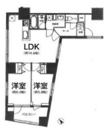 オープンレジデンシア銀座est 5階 間取り図