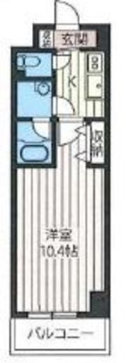 エスティメゾン秋葉原 1206 間取り図