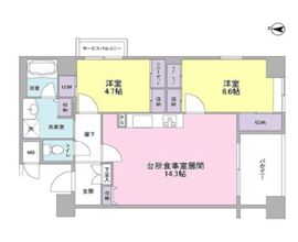 デュエット北千住セレナ 4階 間取り図