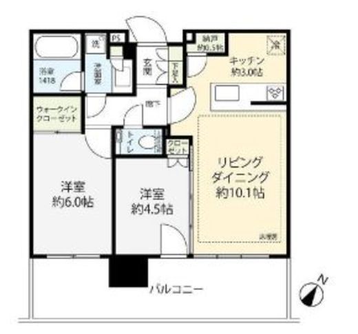 シティタワーズ東京ベイ 32階 間取り図