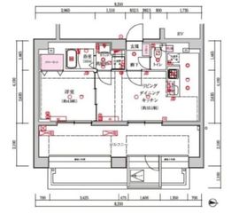 ベルシード新大橋 9階 間取り図