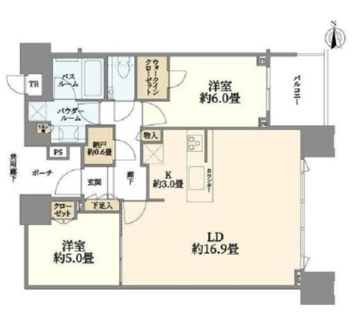 ドゥ・トゥール 13階 間取り図