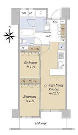 レジデンシャル池袋本町 2階 間取り図