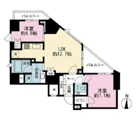 サンウッド広尾 7階 間取り図