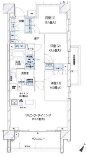 ブランズシティ久が原 2階 間取り図