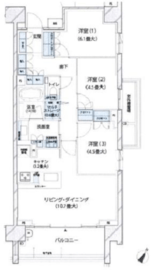 ブランズシティ久が原 2階 間取り図