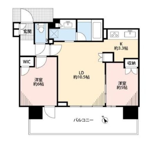 シティタワー目黒 15階 間取り図