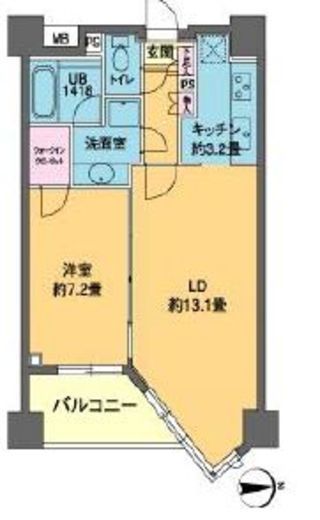 カスタリア高輪 612 間取り図