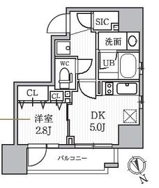 シーズンフラッツ蔵前パークフロント 201 間取り図