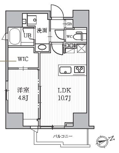 シーズンフラッツ蔵前パークフロント 603 間取り図