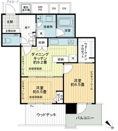 ライオンズタワー月島 23階 間取り図