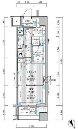 ミリアレジデンス東池袋 901 間取り図