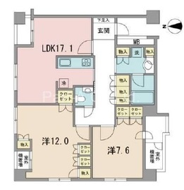 スカイグランデ汐留 21階 間取り図